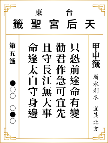 第五籤 甲申
