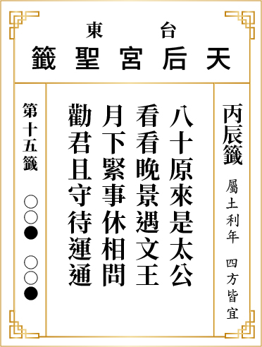 第十五籤 丙辰