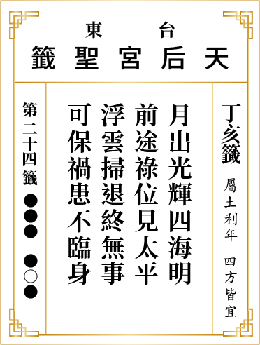 第二十四籤 丁亥