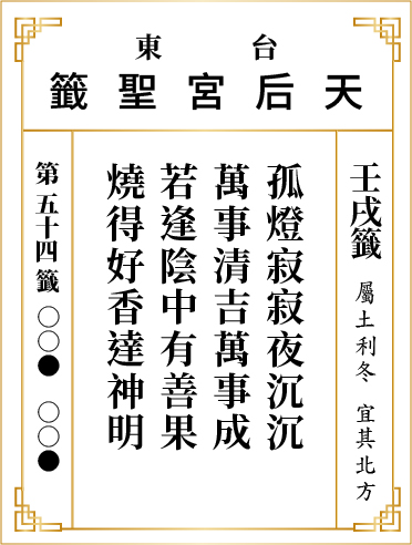 第五十四籤 壬戌