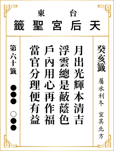 第六十籤 癸亥